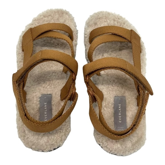 Everlane The Renew Teddy Sport Faux Fur Lined Outdoor Casual Sandals Women’s 7 - Picture 10 of 16